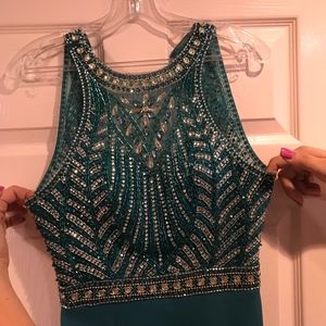 A long greenish-bluish dress size small